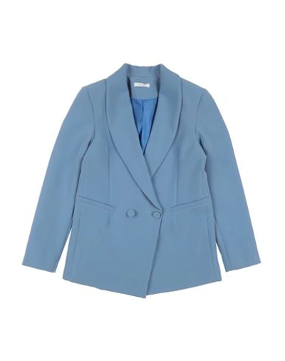 Shop L:ú L:ú By Miss Grant Toddler Girl Blazer Light Blue Size 6 Polyester, Elastane