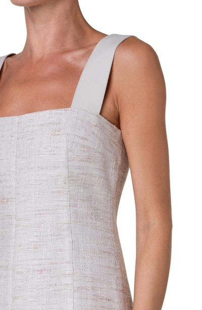 Akris Punto Indian Silk Dress With Wide Straps In Flax