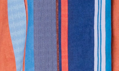 Shop Akris Punto Stripe Long Sleeve Cotton Button-up Shirt In Denim-multicolor