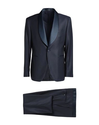 Shop Tagliatore Man Suit Midnight Blue Size 42 Virgin Wool, Silk, Elastane