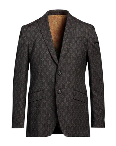 Shop Etro Man Blazer Black Size 44 Wool, Polyamide