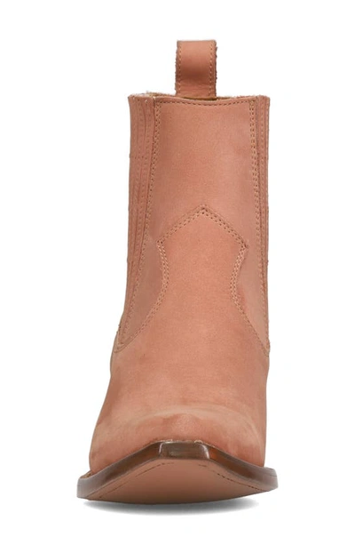 Shop Frye Sacha Western Chelsea Boot In Rose Cake