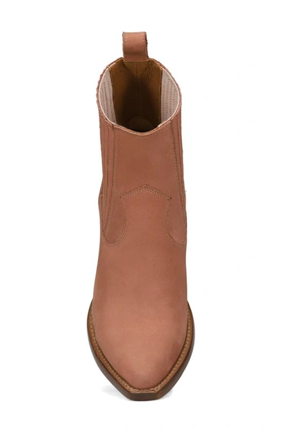 Frye Sacha Western Chelsea Boot In Rose Cake