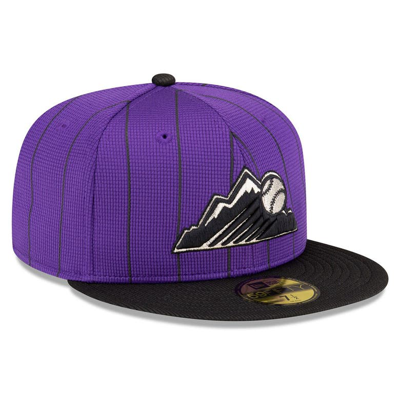 Shop New Era Purple Colorado Rockies 2024 Batting Practice 59fifty Fitted Hat