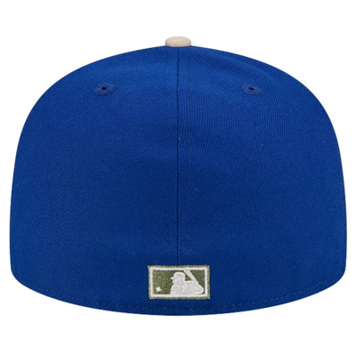 Shop New Era Royal New York Mets Canvas A-frame 59fifty Fitted Hat