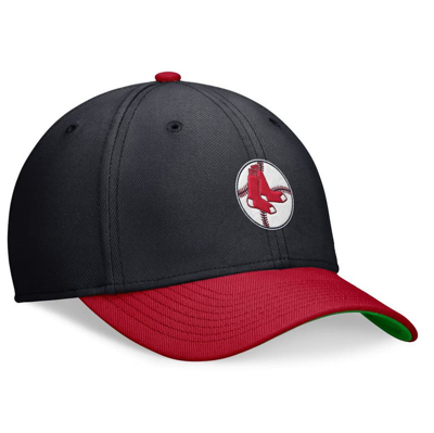 Shop Nike Navy/red Boston Red Sox Cooperstown Collection Rewind Swooshflex Performance Hat