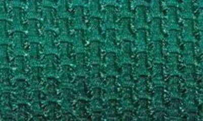 Shop Valentino Feather Cuff Metallic Gradient Sweater-minidress In Verde/ Multicolor