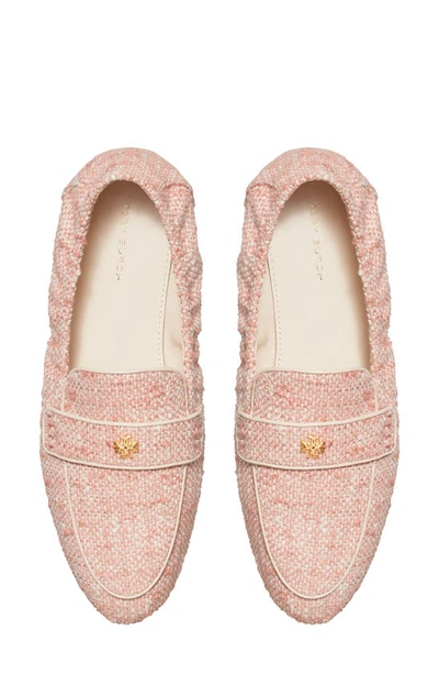 Shop Tory Burch Ballet Loafer In Peach / Ivory / New Cream