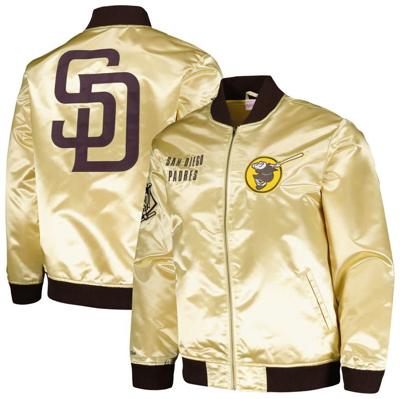 Shop Mitchell & Ness Gold San Diego Padres Og 2.0 Lightweight Satin Full-zip Jacket