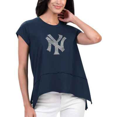 Shop G-iii 4her By Carl Banks Navy New York Yankees Cheer Fashion T-shirt