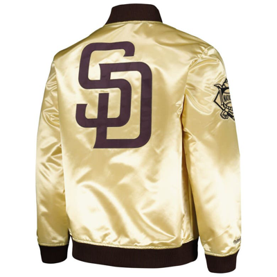Shop Mitchell & Ness Gold San Diego Padres Og 2.0 Lightweight Satin Full-zip Jacket