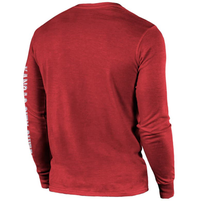 Majestic Threads Red Kansas City Chiefs Super Bowl Lviii Champions Tri-blend Long Sleeve Hit T-shirt In Red