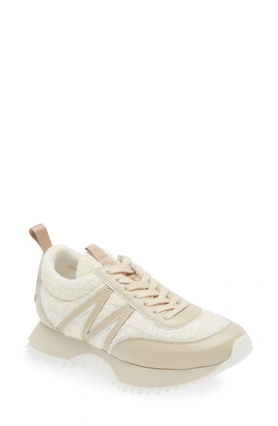 Shop Moncler Pacey Sneaker In Boucle White