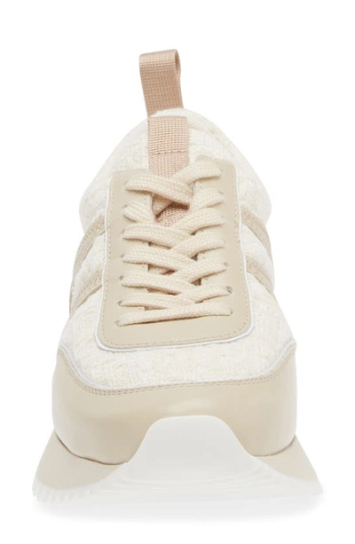 Shop Moncler Pacey Sneaker In Boucle White