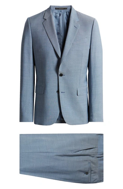 Shop Paul Smith Tailored Fit Stretch Cotton Suit In Blue