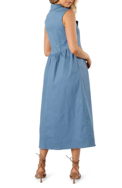 Shop Petal And Pup Petal & Pup Sonja Sleeveless A-line Dress In Steel Blue