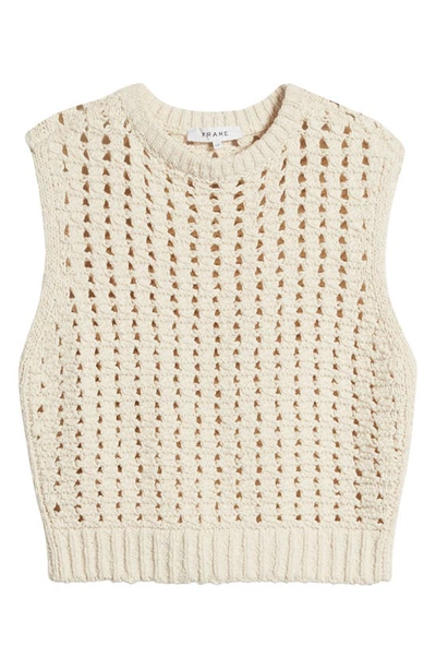 Shop Frame Open Stitch Sweater Vest In Cream
