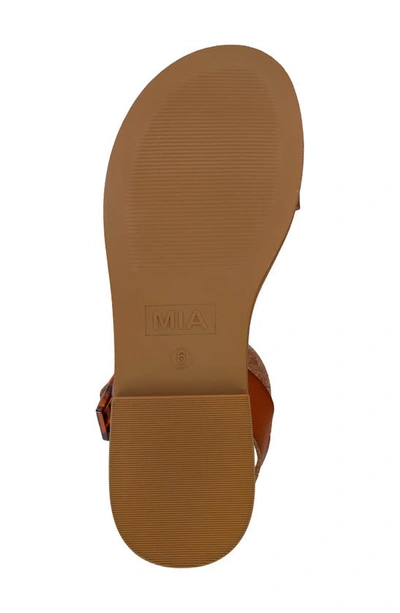 Mia Peyton Ankle Strap Sandal In Cognac