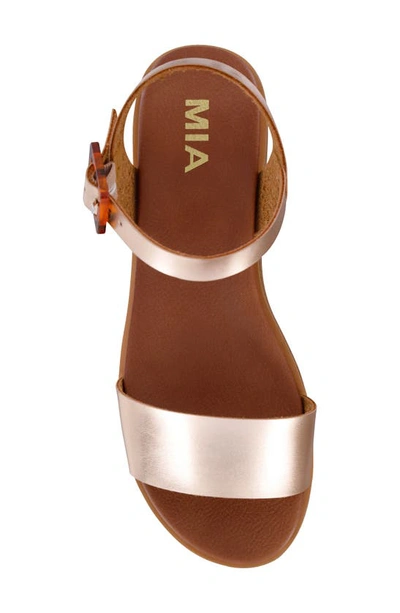 Mia Peyton Ankle Strap Sandal In Rose Gold