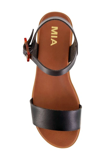 Mia Peyton Ankle Strap Sandal In Black