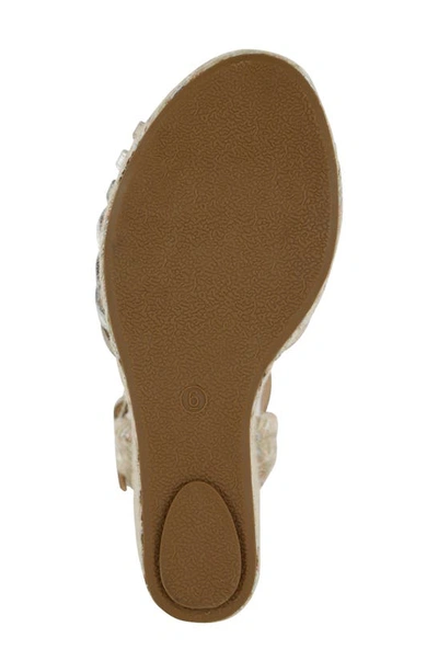 Shop Mia Anjalli Ankle Strap Espadrille Platform Wedge Sandal In Metallic Multi