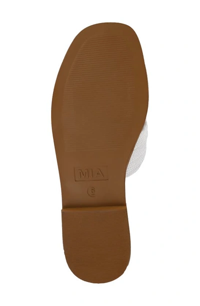 Mia Dia Slide Sandal In White