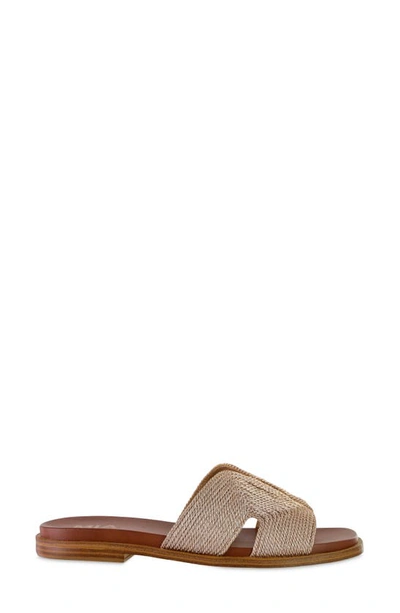 Shop Mia Dia Slide Sandal In Soft Gold