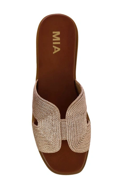 Shop Mia Dia Slide Sandal In Soft Gold