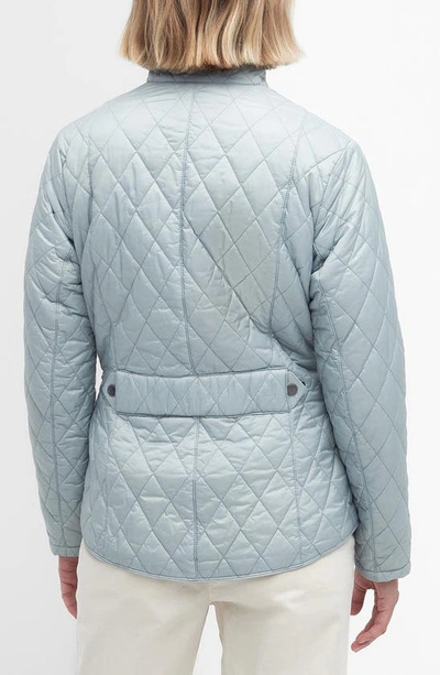 Shop Barbour Flyweight Quilted Jacket In Stone Blue/ Jasmine