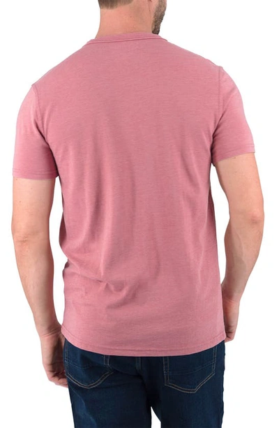 Devil-dog Dungarees Burnout Henley In Withered Rose