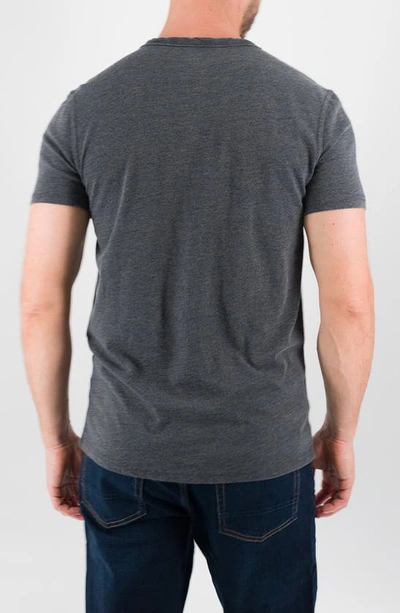 Devil-dog Dungarees Burnout Henley In Dark Grey