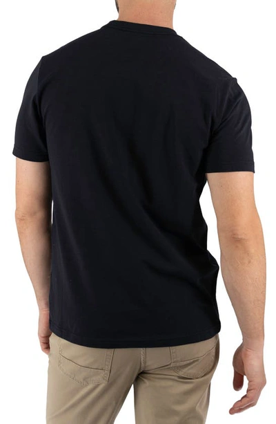 Devil-dog Dungarees Feeder Stripe Cotton T-shirt In Melange Black