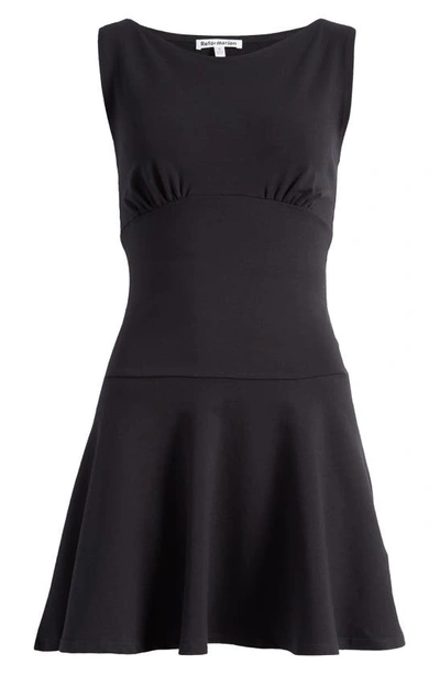 Shop Reformation Mayve Sleeveless Knit Skater Minidress In Black