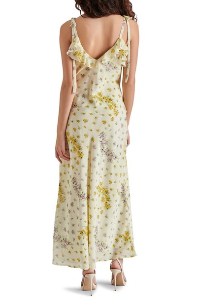 Shop Steve Madden Adalina Floral Ruffle Maxi Dress In Ivory Multi