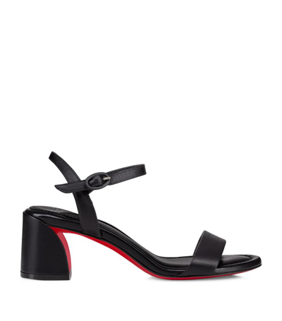 Shop Christian Louboutin Miss Jane Nappa Leather Heeled Sandals 55 In Black