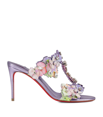 Shop Christian Louboutin Flora Leather Sandals 85 In Multi