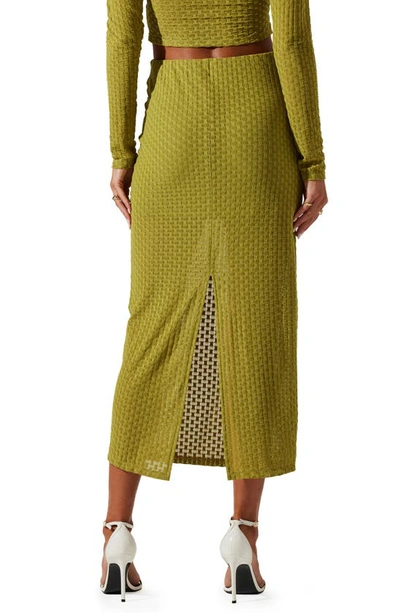 Shop Astr Indah Skirt In Avocado Green
