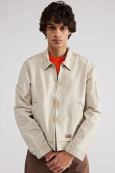 Shop Dickies Uo Exclusive Newington Washed Canvas Jacket In Sandstone, Men's At Urban Outfitters