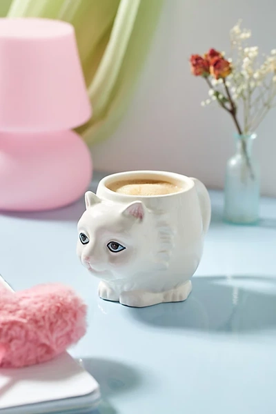Shop Urban Outfitters Cat Mug In White At
