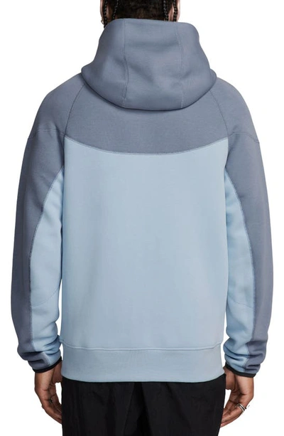 Shop Nike Tech Fleece Windrunner Zip Hoodie In Light Armory Blue/ Ashen Slate