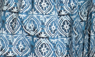 Apny Belted Shirtdress In Blue Multi