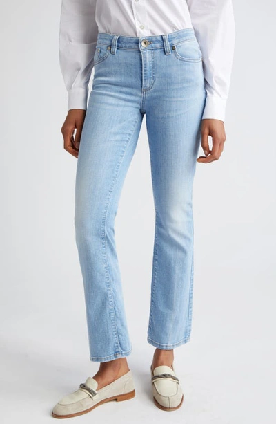 Shop Eleventy Flare Jeans In Baby Blue