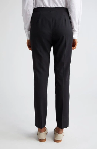 Eleventy Slim Fit Virgin Wool Blend Trousers In Black