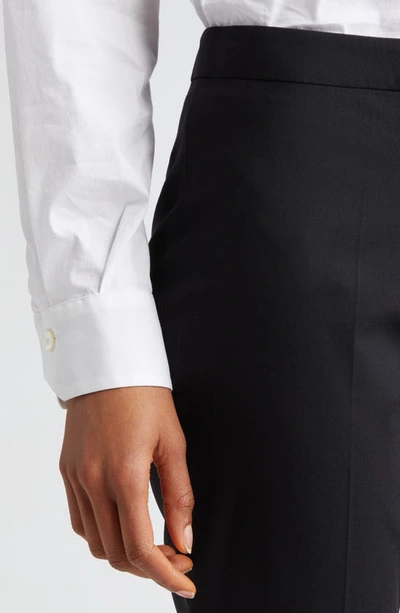 Eleventy Slim Fit Virgin Wool Blend Trousers In Black