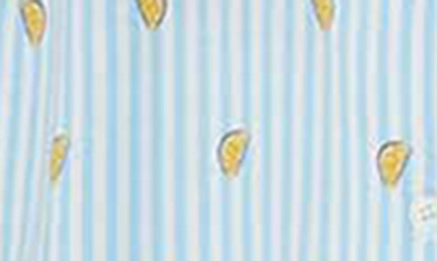 Shop Kate Spade Short Sleeve Pajamas In Blue Stripe