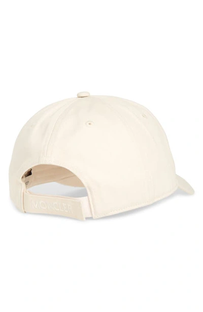 Moncler Structured Cotton Baseball Cap With Adjustable Fit In White