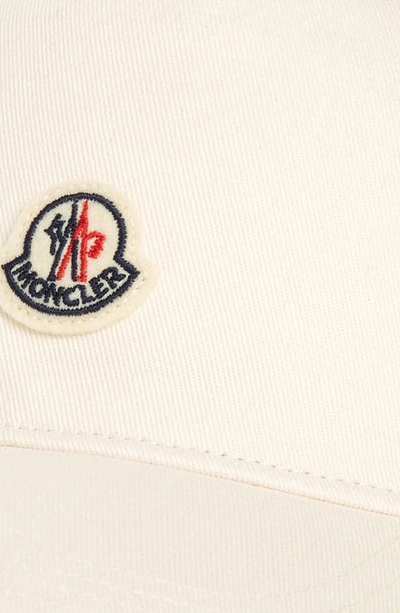 Moncler Structured Cotton Baseball Cap With Adjustable Fit In White