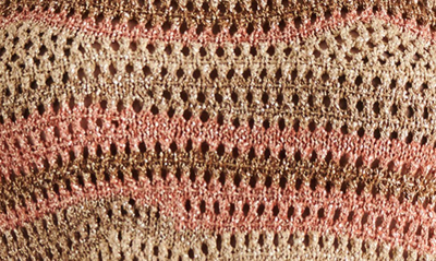 Shop Steve Madden Hannah Metallic Open Stitch Sleeveless Sweater In Mushroom