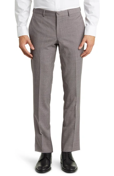 Shop Ted Baker Roger Extra Slim Fit Micro Houndstooth Wool Suit In Berry