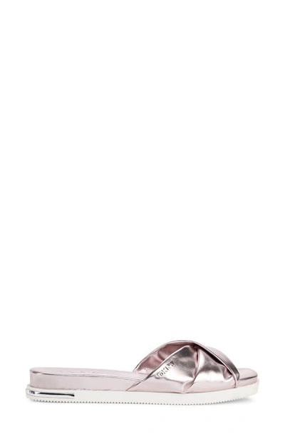 Dkny Jezebel Slide Sandal In Metallic Pink